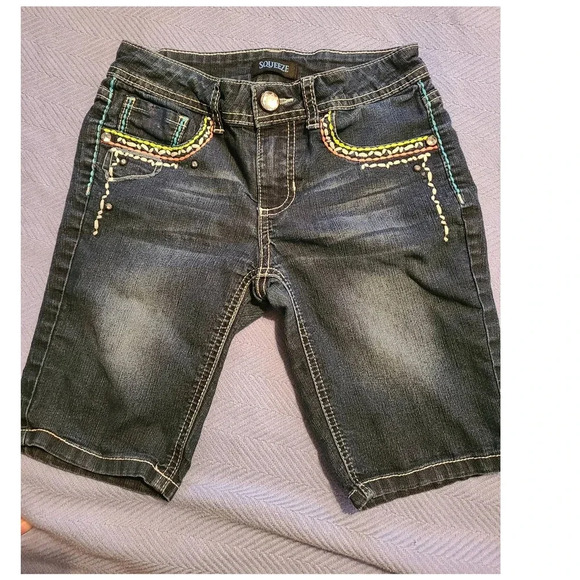 Lot of 3 Shorts & Skirt Girls Size 10 Denim Regular Fit Cotton Blend (KK2) - Picture 2 of 11